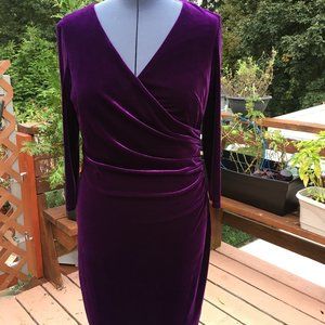 Purple Velvet Night Out Dress
